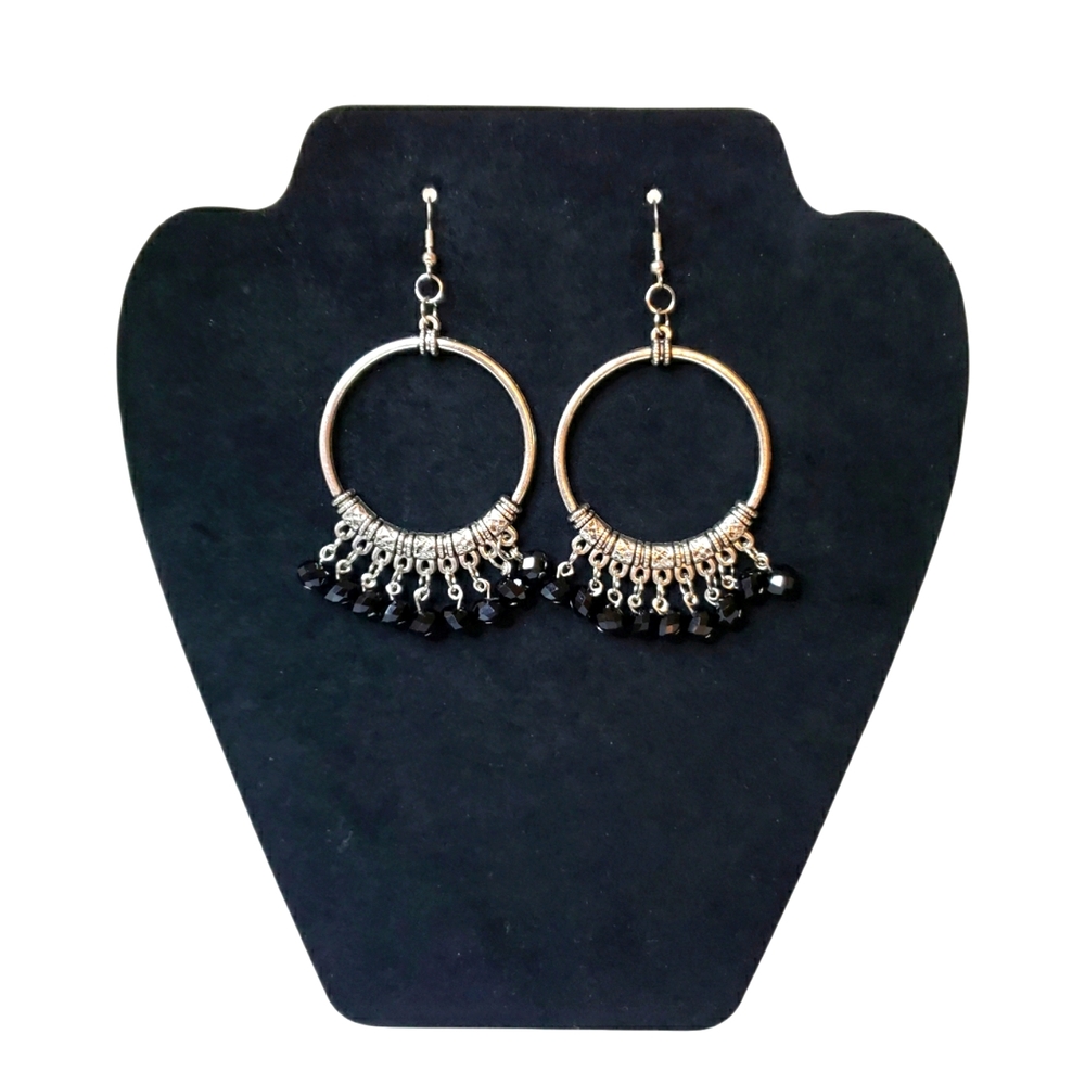 Handcrafted Beaded Hoop Earrings